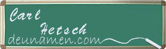 Carl Hetsch Visitenkarte